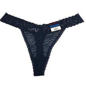 No Boundaries Womens Size XXXL 10 Thong Panty Lace Blue New With Tags